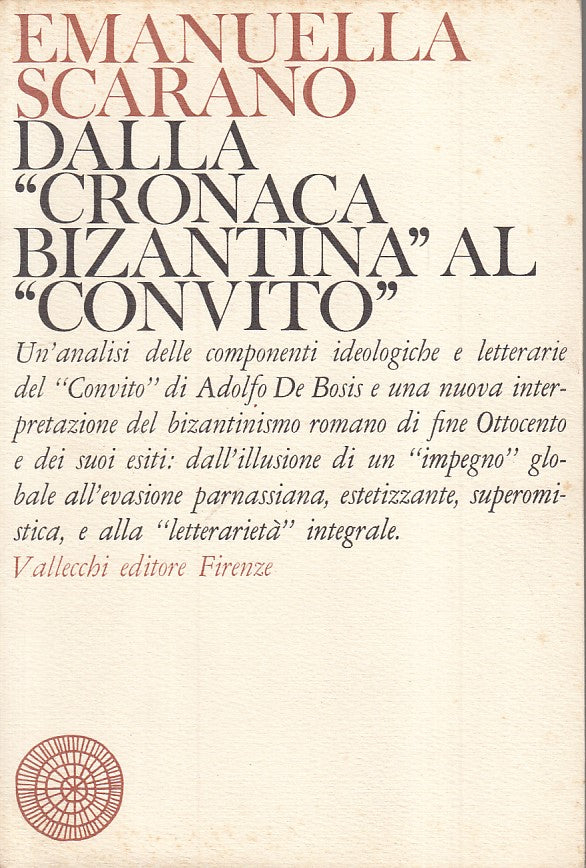 LN- DALLA "CRONACA BIZANTINA" AL "CONVITO" -- VALLECCHI --- 1970 - B - ZFS25
