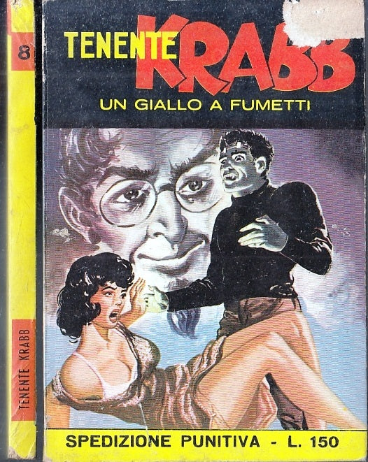FN- TENENTE KRABB N.8 SPEDIZIONE PUNITIVA GIALLO FUMETTI -- MERONI- 1966- B- TFX