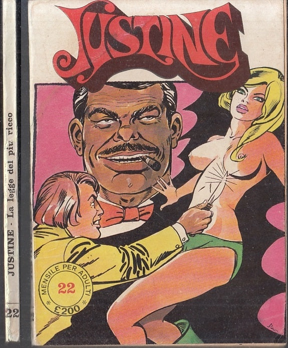 FP- JUSTINE N.22 LA LEGGE DEL PIU' RICCO MENSILE PER ADULTI -- SIE- 1971- B- TFX