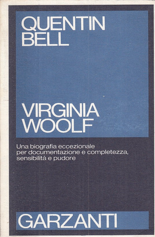LS- VIRGINIA WOOLF BIOGRAFIA - BELL - GARZANTI - SAGGI BLU -- 1979 - B - ZFS210