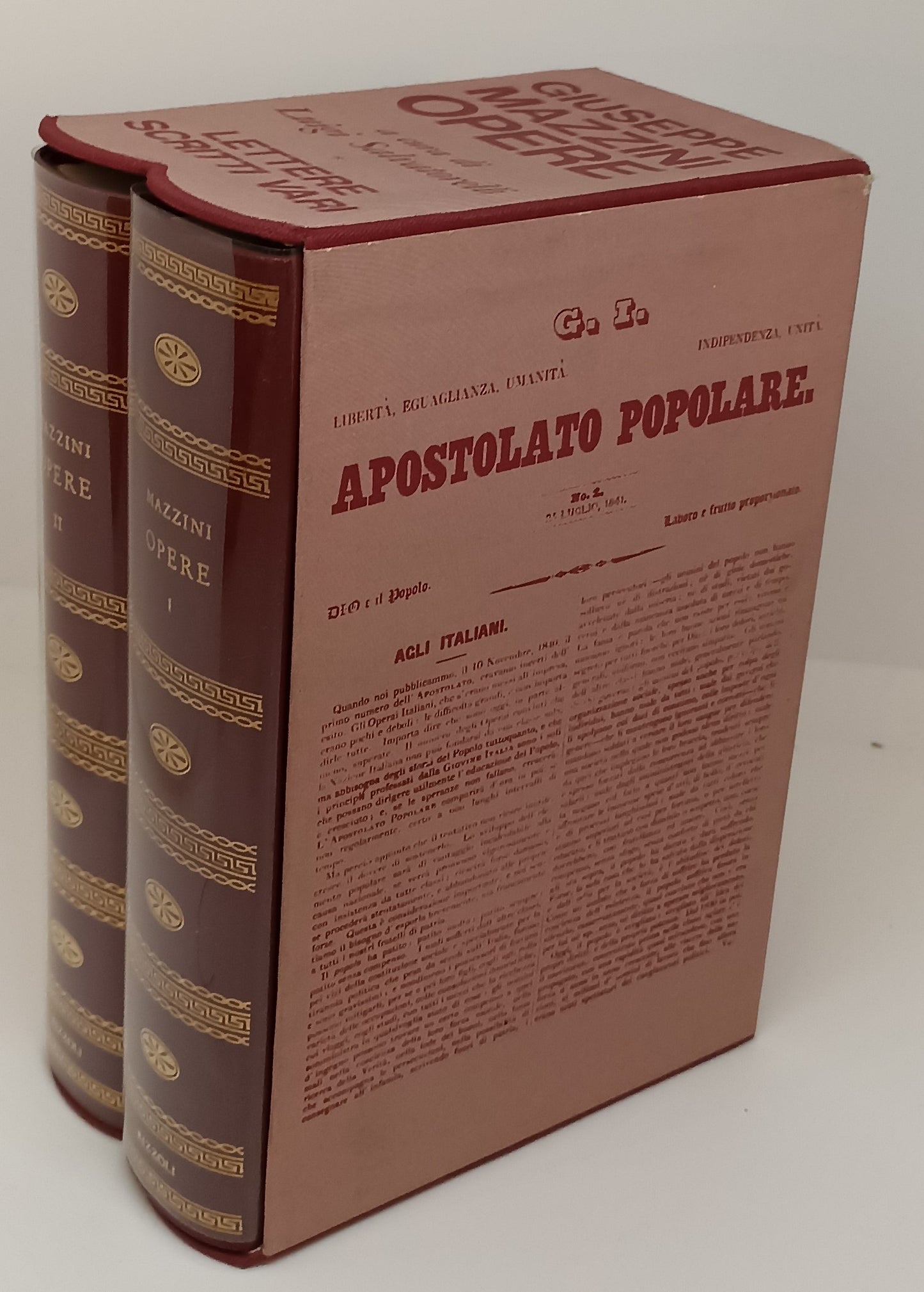 LN- OPERE COFANETTO 2 VOLUMI - MAZZINI - RIZZOLI - I CLASSICI-- 1967- CS- XFS122