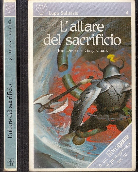 LF- LUPO SOLITARIO 4 ALTARE SACRIFICIO - DEAVER CHALK- LIBROGAME--- 1986- B- YFS