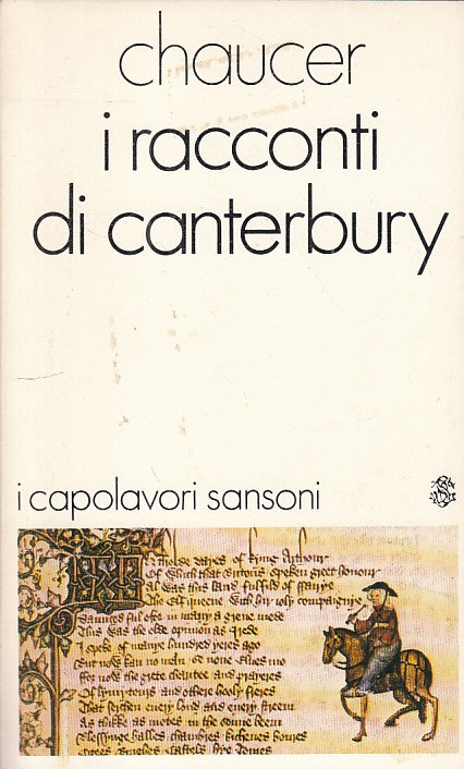 LN- I RACCONTI DI CANTERBURY - CHAUCER - SANSONI- CAPOLAVORI-- 1972 - B - YFS257