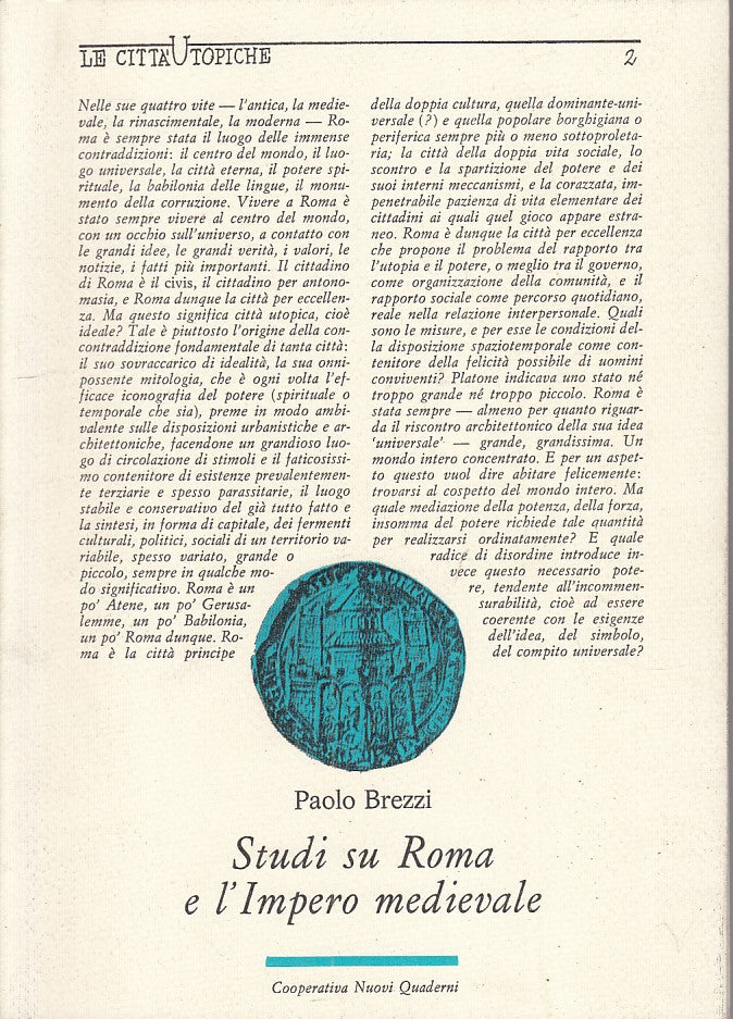 LS- STUDI SU ROMA E L'IMPERO MEDIEVALE -- NUOVI QUADERNI --- 1984 - B - ZFS280