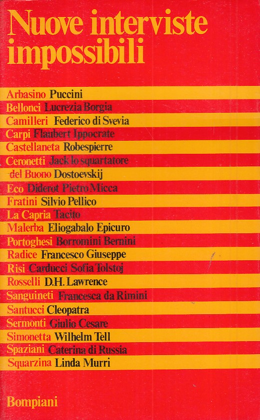 LS- NUOVE INTERVISTE IMPOSSIBILI - AA.VV. - BOMPIANI --- 1976 - B - ZFS394