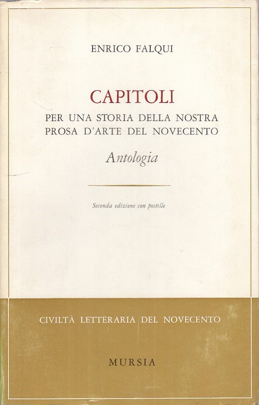LS- CAPITOLI STORIA NOSTRA PROSA ARTE NOVECENTO -- MURSIA --- 1964 - B - YFS257