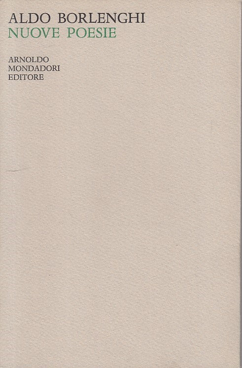 LN- NUOVE POESIE 1959/1965 - BORLENGHI - MONDADORI -- 1a ED. - 1965 - B - ZFS7