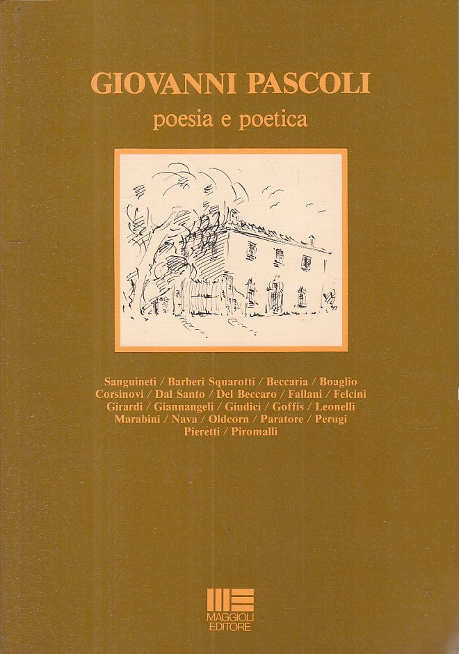 LN- POESIA E POETICA - GIOVANNI PASCOLI - MAGGIOLI --- 1984 - B - ZFS212