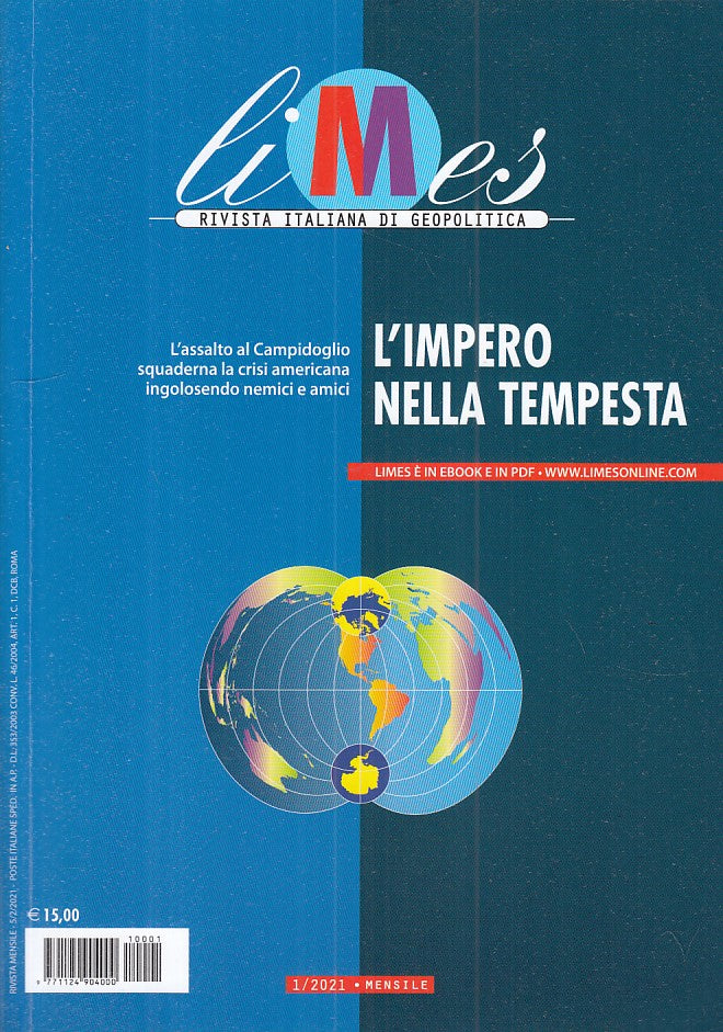 LZ- LIMES GEOPOLITICA N.1 IMPERO NELLA TEMPESTA-- L'ESPRESSO--- 2021- B - ZFS236