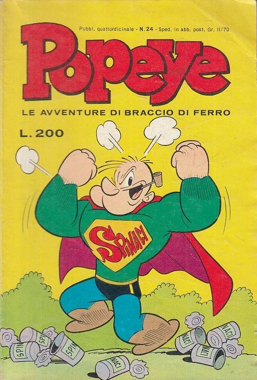 FC- POPEYE N.24 LE AVVENTURE DI BRACCIO DI FERRO COMICO -- METRO - 1977 - B- TMX