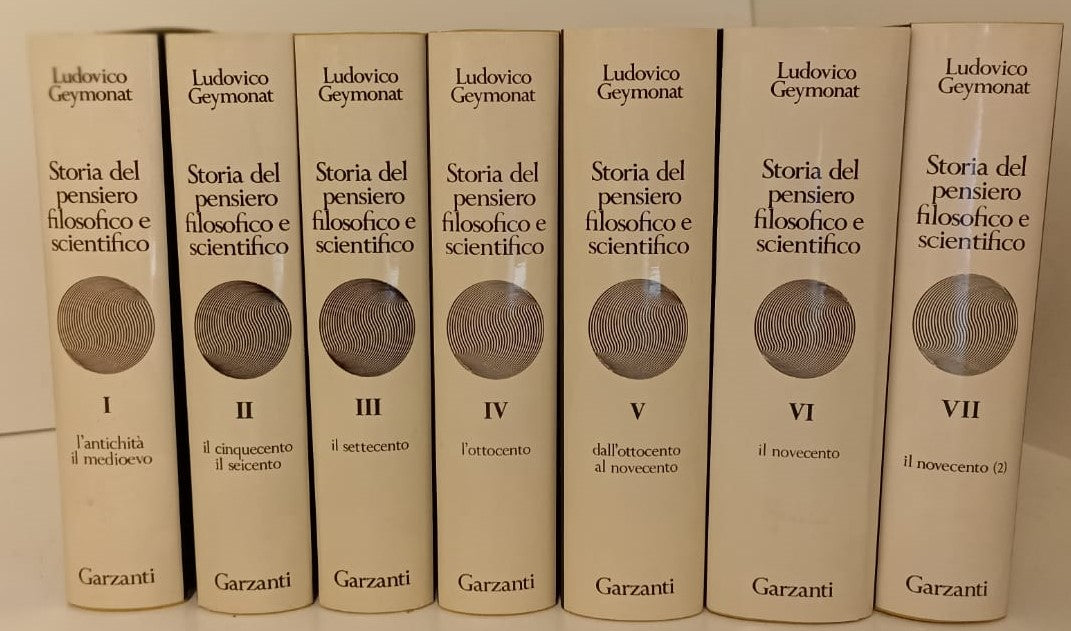 LS- STORIA PENSIERO FILSOOFICO SCIENTIFICO 7 VOLUMI- GEYMONAT- GARZANTI- 1973-CS- YFS