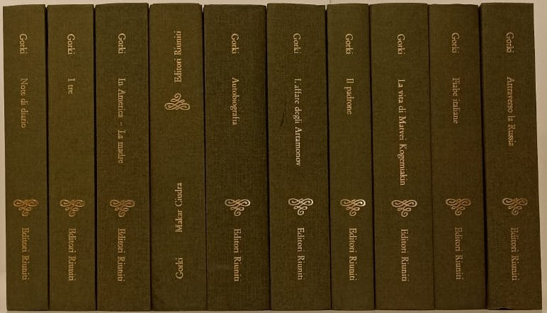 LN- OPERE SCELTE 10 VOLUMI COMPLETA- MAKSIM GORKI- EDITORI RIUNITI--- 1980- C- YFS