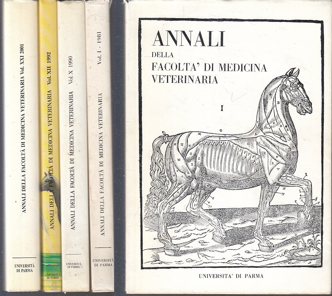 LZ- ANNALI FACOLTA' MEDICINA VETERINARIA 4 VOLUMI -- PARMA --- 1981 - B - ZFS539