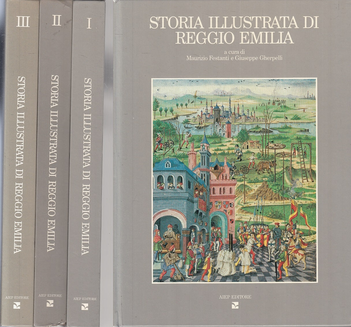 LS- STORIA ILLUSTRATA DI REGGIO EMILIA VOLUMI 1/3 -- AIEP --- 1987- C- YFS236