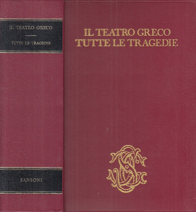 LN- TEATRO GRECO TUTTE LE TRAGEDIE-- SANSONI- VOCI DEL MONDO-- 1970 - C - ZFS532