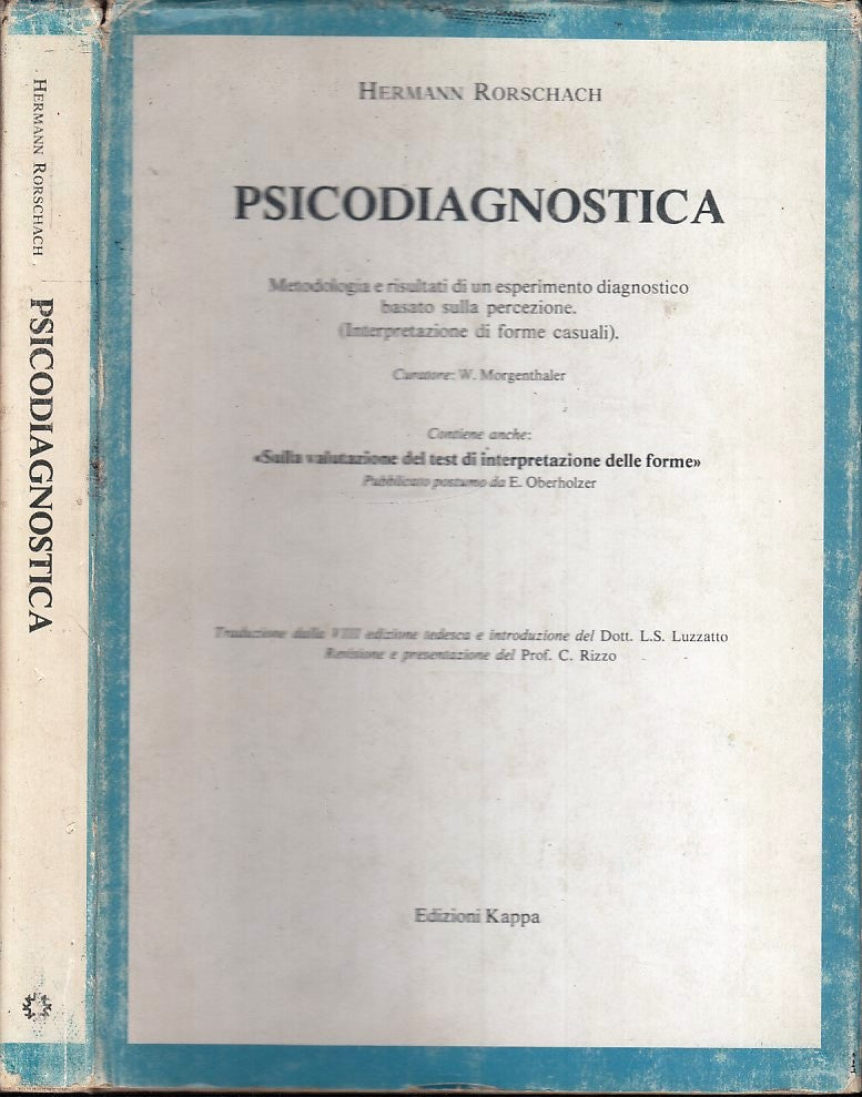 LZ- PSICODIAGNOSTICA - HERMANN ROSCHACH - EDIZIONI KAPPA --- 1981 - CS- XFS126