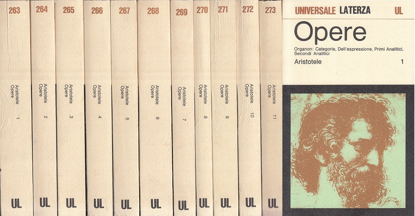 LS- OPERE 11 VOLUMI - ARSITOTELE - LATERZA - UNIVERSALE -- 1973 - B - XFS999
