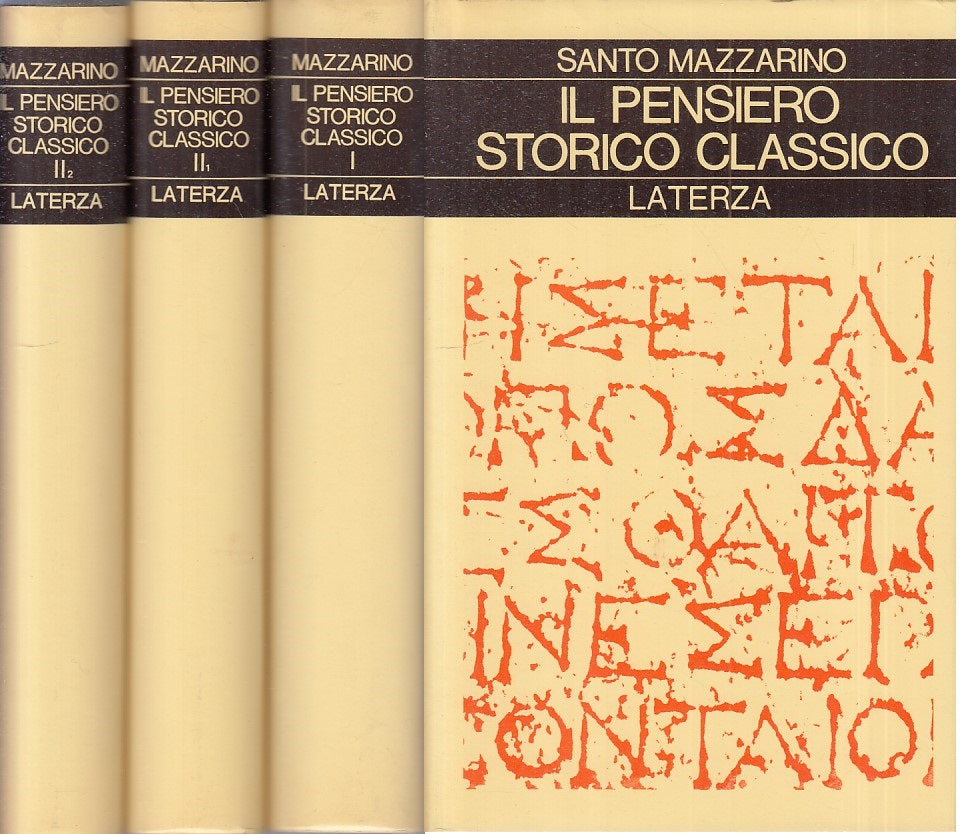 LS- PENSIERO STORICO CLASSICO 3 VOLL.- MAZZARINO - LATERZA--- 1974 - CS - XFS999
