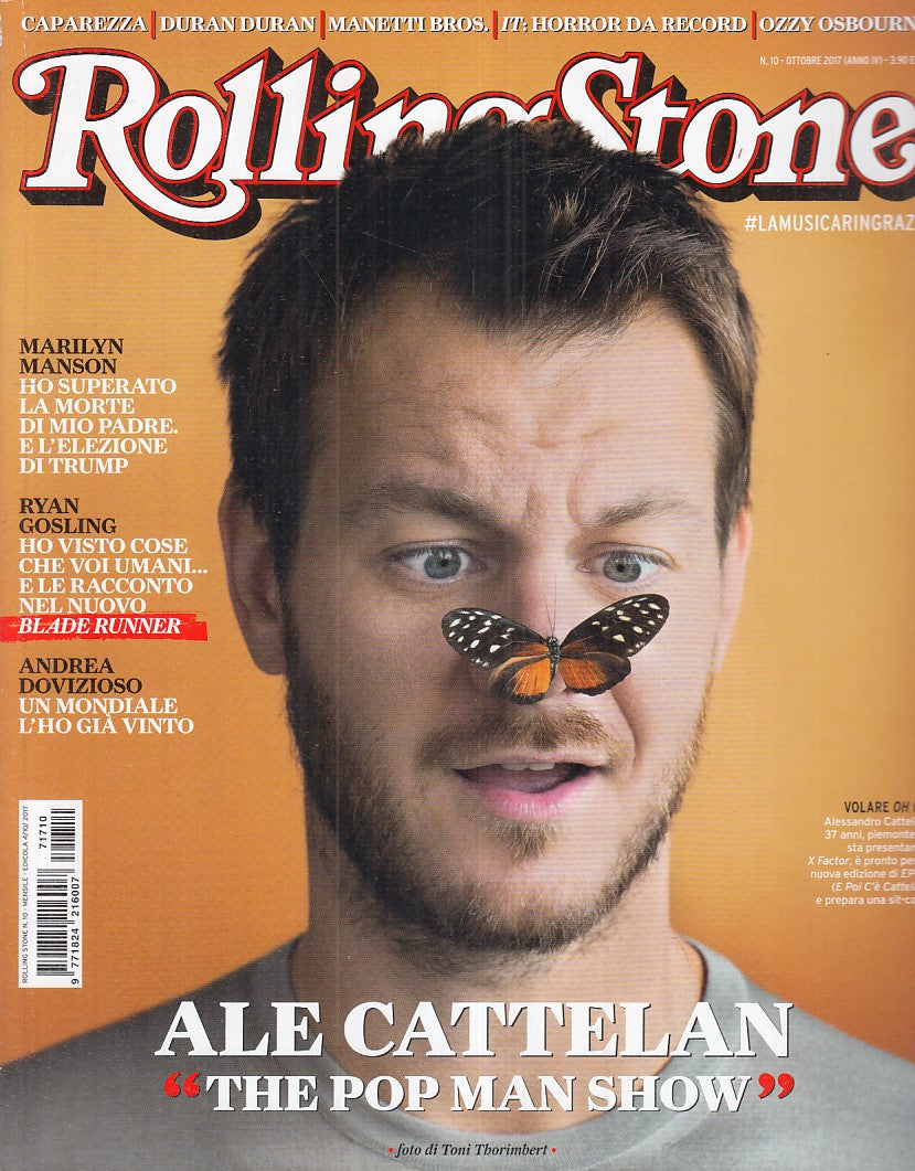 LR- RIVISTA MAGAZINE ROLLING STONE N.10 ALE CATTELAN ----- 2017 - B - YFS999