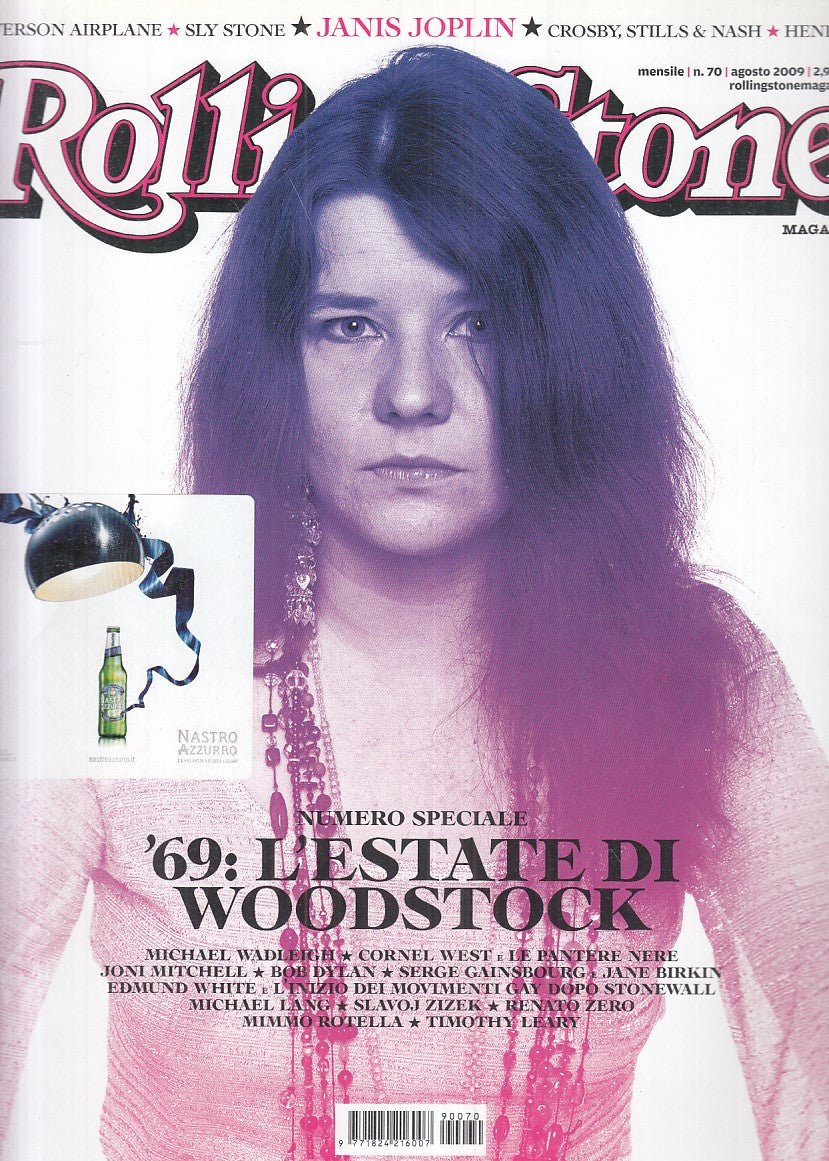 LR- RIVISTA MAGAZINE ROLLING STONE N.70 WOODSTOCK JOPLIN ----- 2009 - B - YFS999