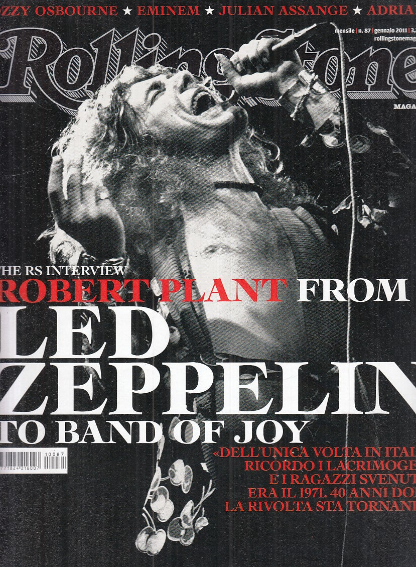 LR- RIVISTA MAGAZINE ROLLING STONE N.87 LED ZEPPELIN ----- 2011 - B - YFS999
