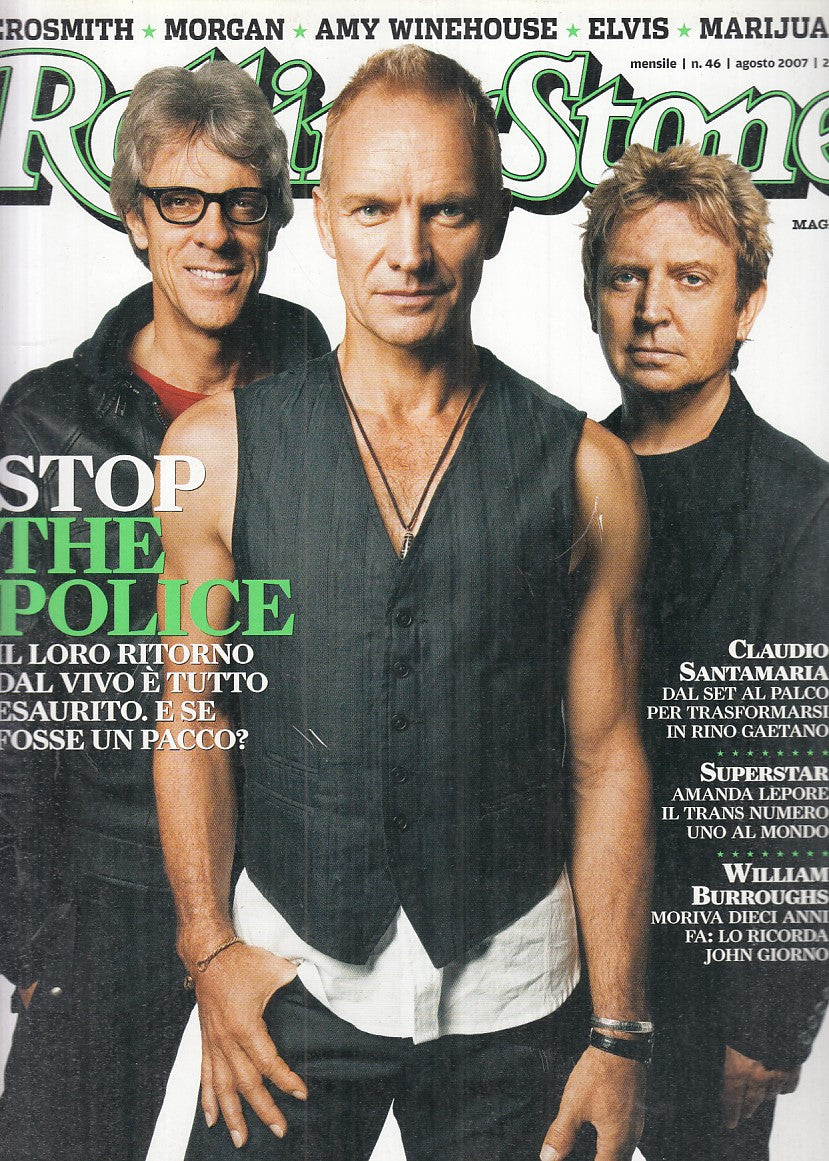 LR- RIVISTA MAGAZINE ROLLING STONE N.46 THE POLICE ----- 2007 - B - YFS999