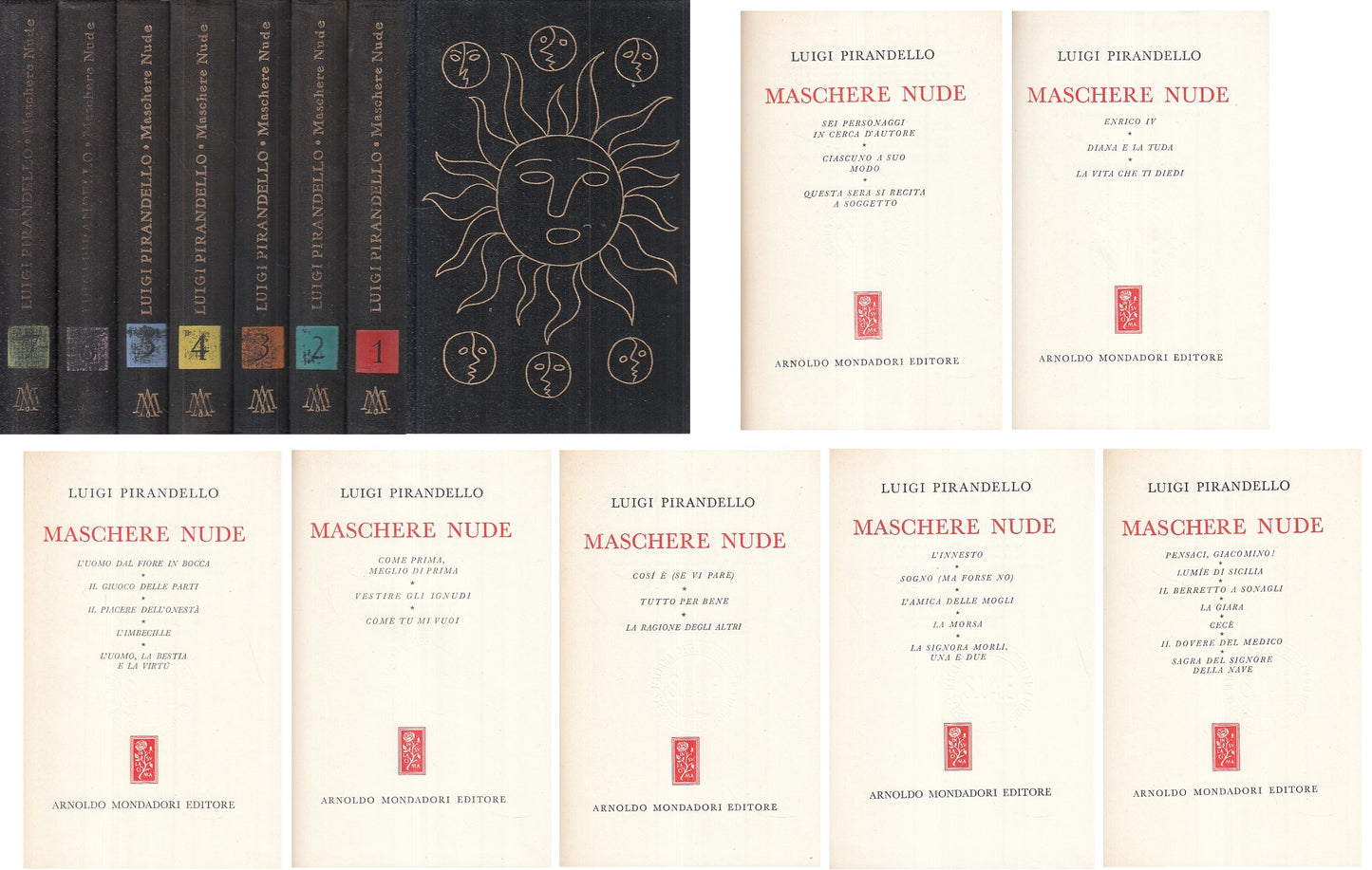 LN- MASCHERE NUDE 7 VOLL. - PIRANDELLO - MONDADORI --- 1960 - C - YFS500