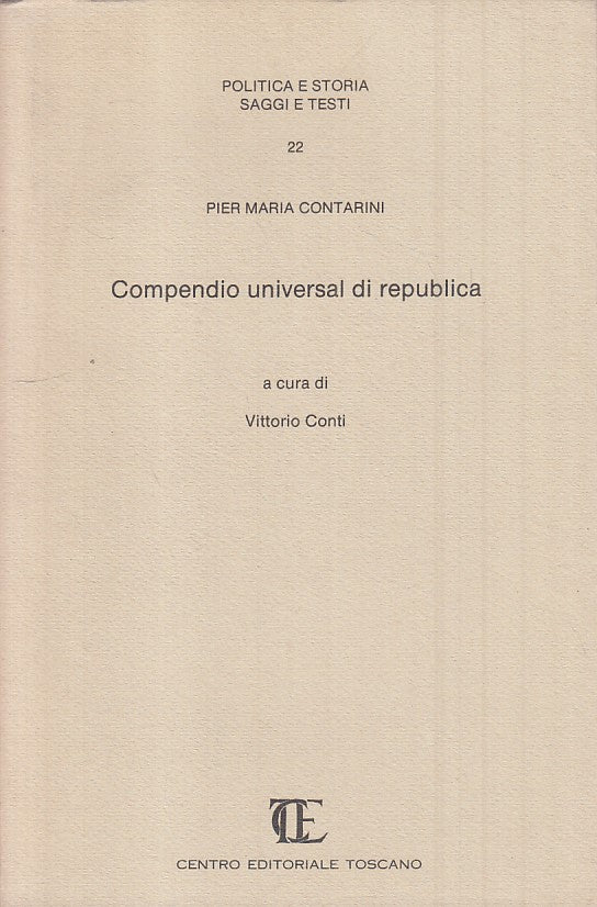 LS- COMPENDIO UNIVERSAL DI REPUBLICA - CONTARINI - CET --- 1990 - BS - YFS213