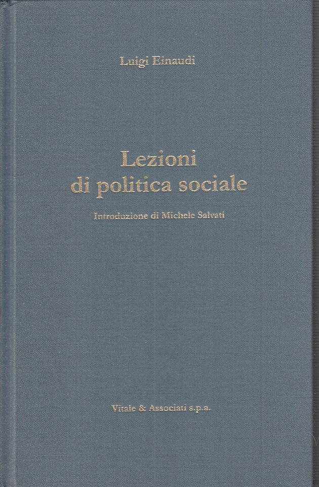 LS- LEZIONI DI POLITICA SOCIALE - EINAUDI - VITALE --- 2002 - C - YFS200