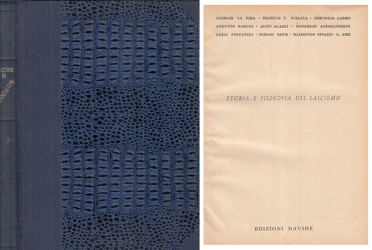 LS- STORIA E FILOSOFIA DEL LAICISMO -- DAVIDE - CULTURA -- 1954 - C - YFS212