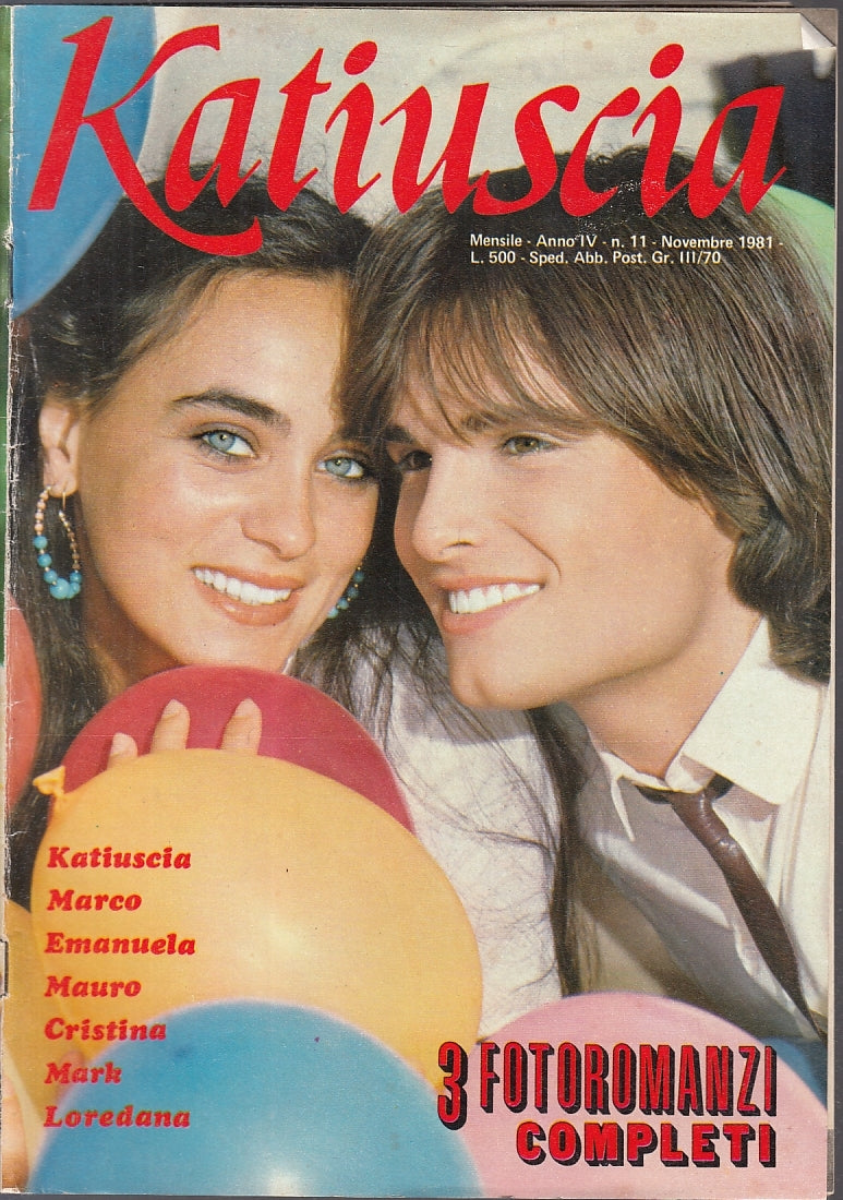 LR- RIVISTA FOTOROMANZO KATIUSCIA N.11 MARCO EMANUELA MAURO - 1981 - S - YFS845