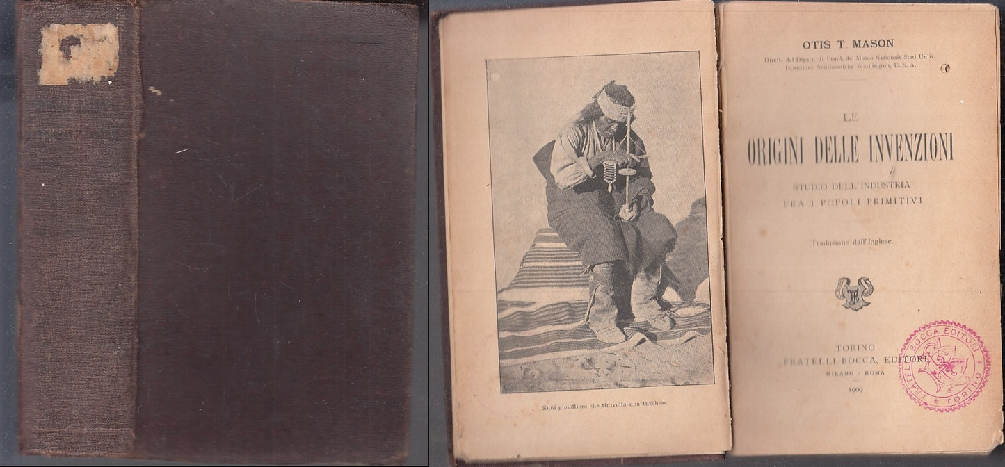 LZ- LE ORIGINI DELLE INVENZIONI - OTIS MASON - F.LLI BOCCA --- 1909 - C - XFS122