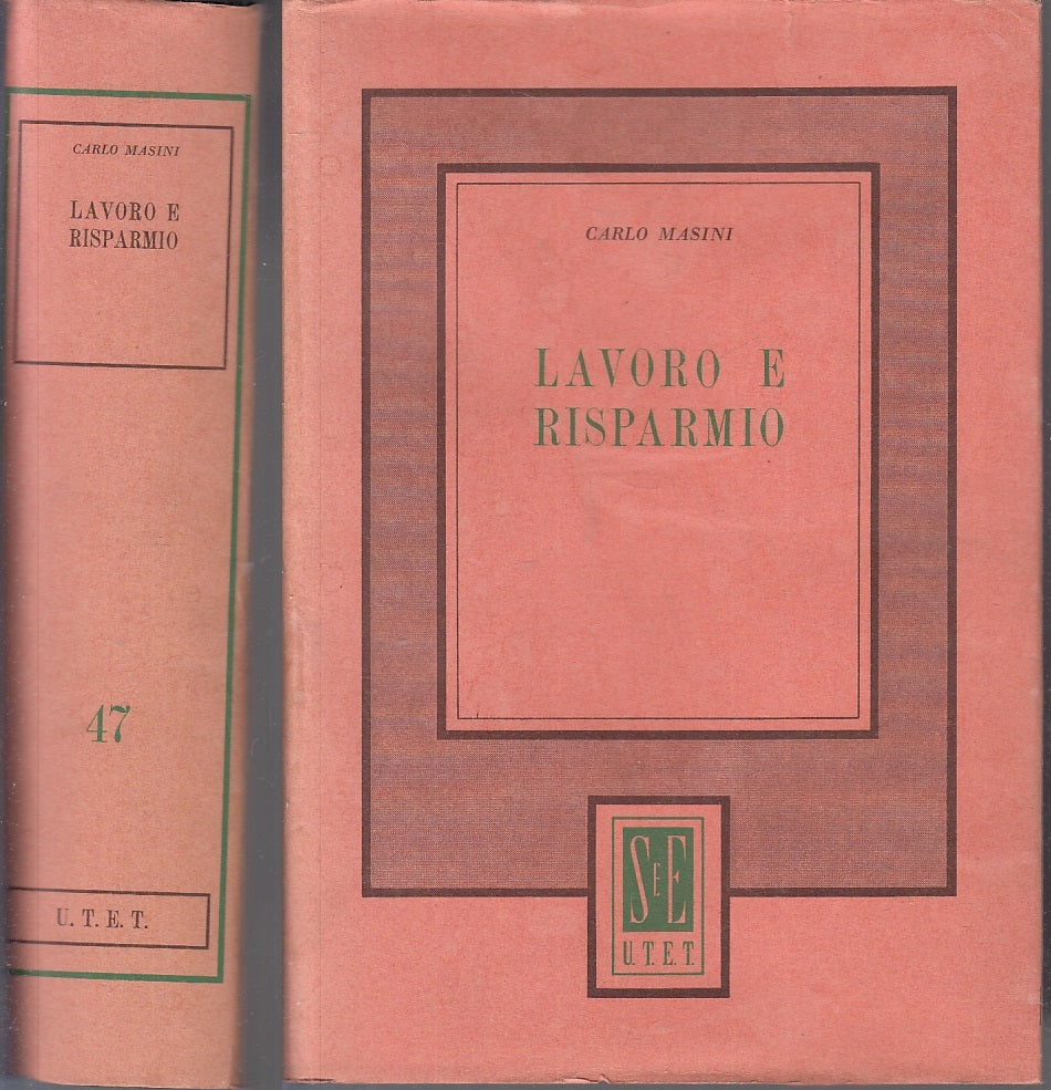 LZ- LAVORO E RISPARMIO ECONOMIA D'AZIENDA - MASINI- S E UTET--- 1976- CS- YFS117