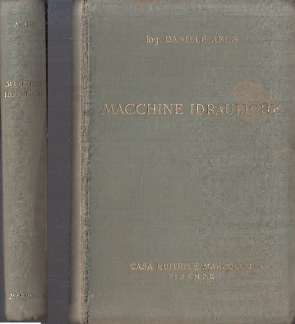 LZ- MACCHINE IDRAULICHE - ING. DANIELE ARIIS - MARZOCCO --- 1939 - C - XFS67