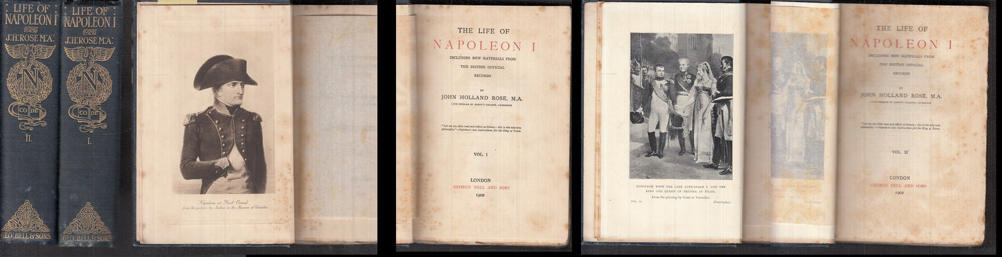 LH- THE LIFE OF NAPOLEON I 2 VOLUMI - JOHN HOLLAND ROSE ---- 1902 - C - XFS23