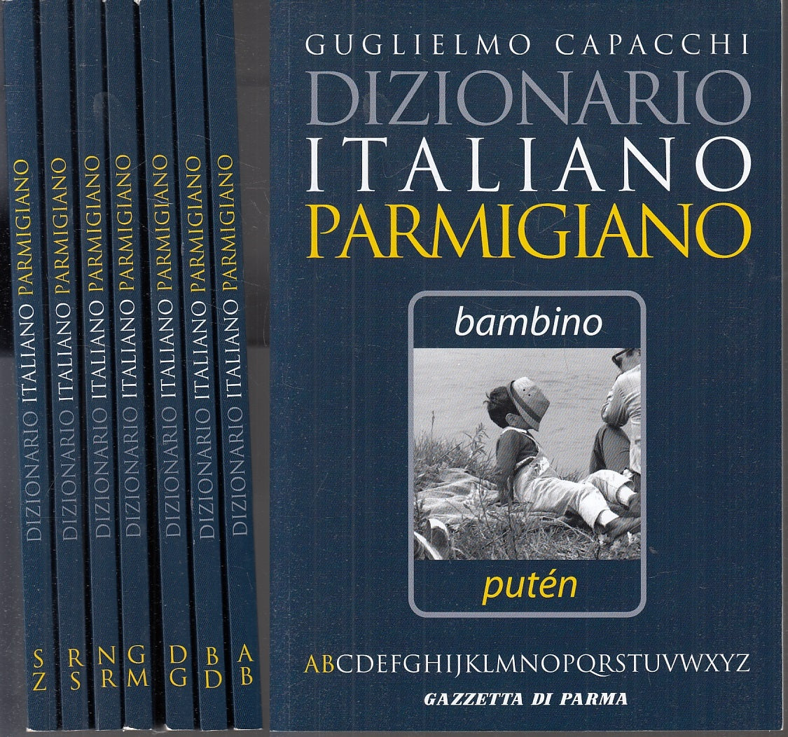 LZ- DIZIONARIO ITALIANO PARMIGIANO 7 VOLUMI COMPLETO - CAPACCHI - GAZZETTA - WPR