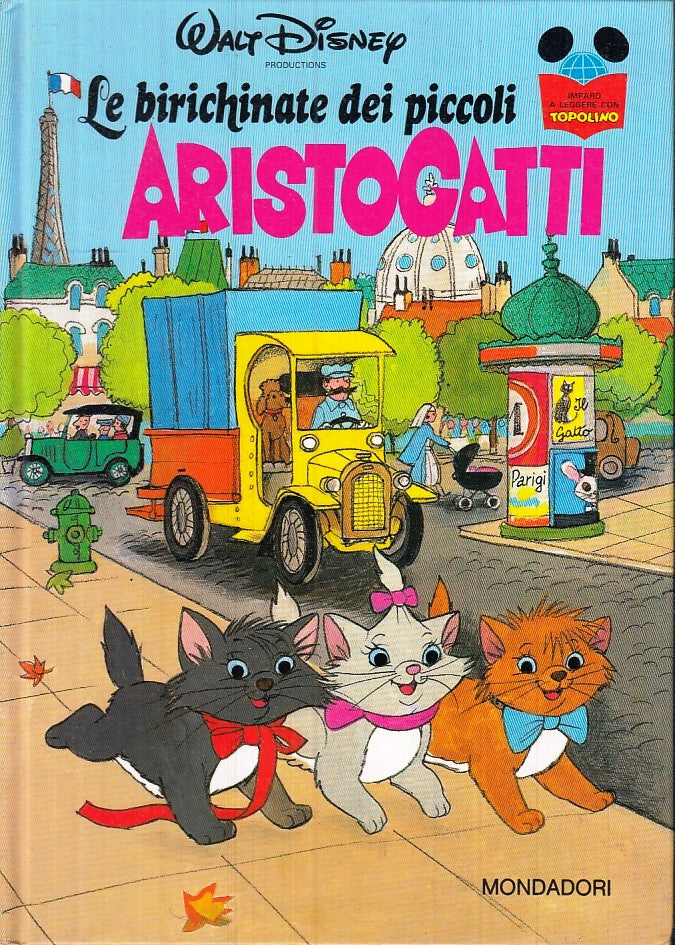LB- IMPARO A LEGGERE CON TOPOLINO BIRICHINATE ARISTOGATTI- DISNEY-- 1984- C- TNX