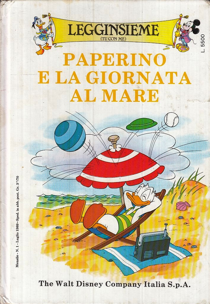 LB- LEGGINSIEME TU CON ME PAPERINO E LA GIORNATA AL MARE - DISNEY-- 1989- C- TNX