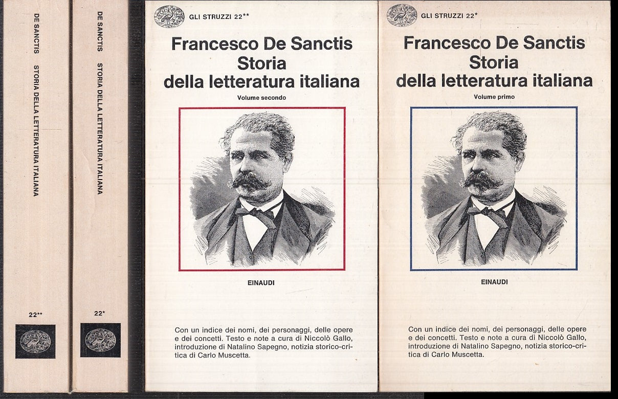 LS- STORIA DELLA LETTERATURA ITALIANA 1/2 - DE SANCTIS- EINAUDI- STRUZZI- B- XFS