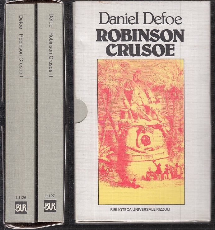 LN- ROBINSON CRUSOE COFANETTO 2 VOLUMI - DANIEL DEFOE - RIZZOLI - BUR--- B - XFS