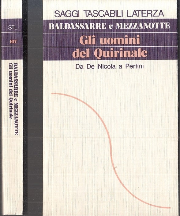 LS- GLI UOMINI DEL QUIRINALE - BALDASSARRE MEZZANOTTE - LATERZA --- 1985- B- XTS