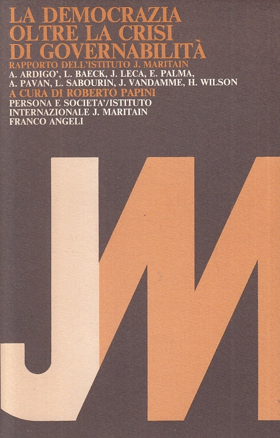 LS- DEMOCRAZIA OLTRE LA CRISI DI GOVERNABILITA'-- FRANCO ANGELI- 1985- B- YFS161