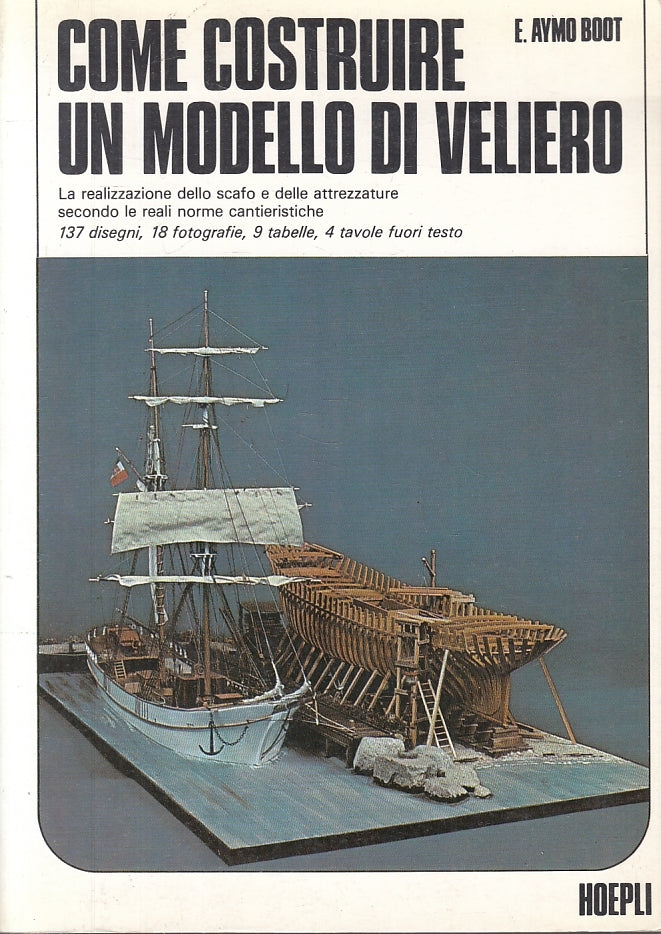 LZ- COME COSTRUIRE UN MODELLO DI VELIERO - AYMO BOOT - HOEPLI--- 1985- B- ZFS181