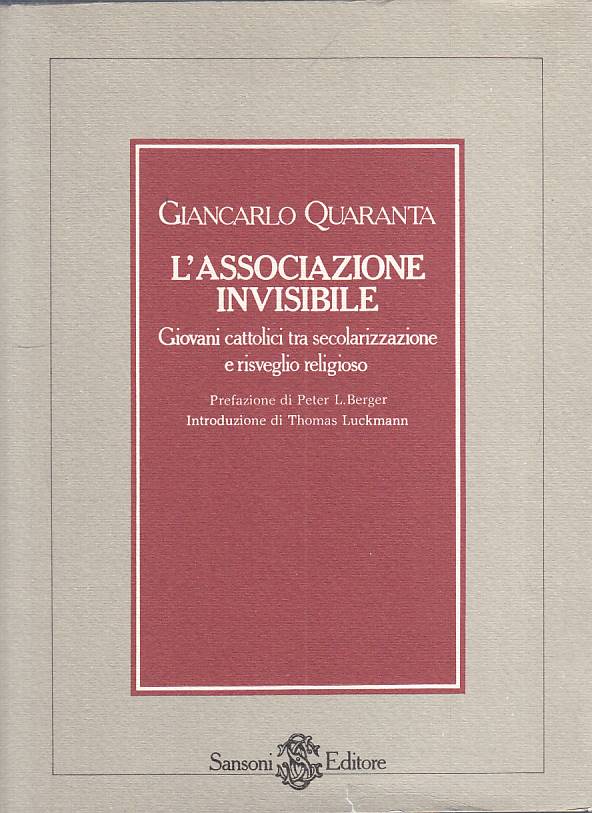 LS- L'ASSOCIAZIONE INVISIBILE - QUARANTA - SANSONI --- 1982 - B - YTS664