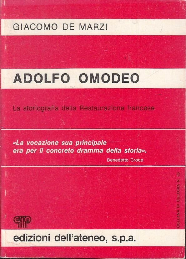 LS- ADOLFO OMODEO RESTAURAZIONE FRANCESE - GIACOMO DE MARZI ---- 1982- B- YFS168