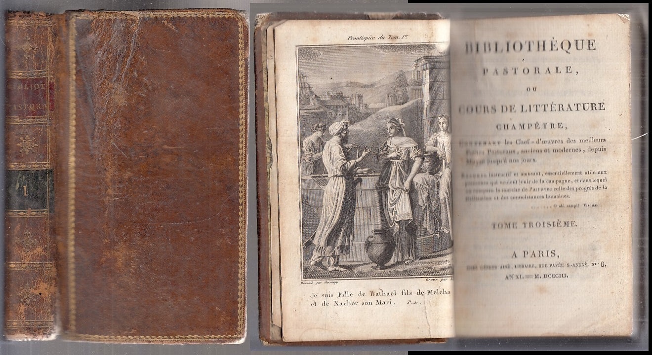 LH- BIBLIOTHEQUE PASTORALE TOME TROISIEME -- CHEZ GENETS --- 1803 - C - XFS104