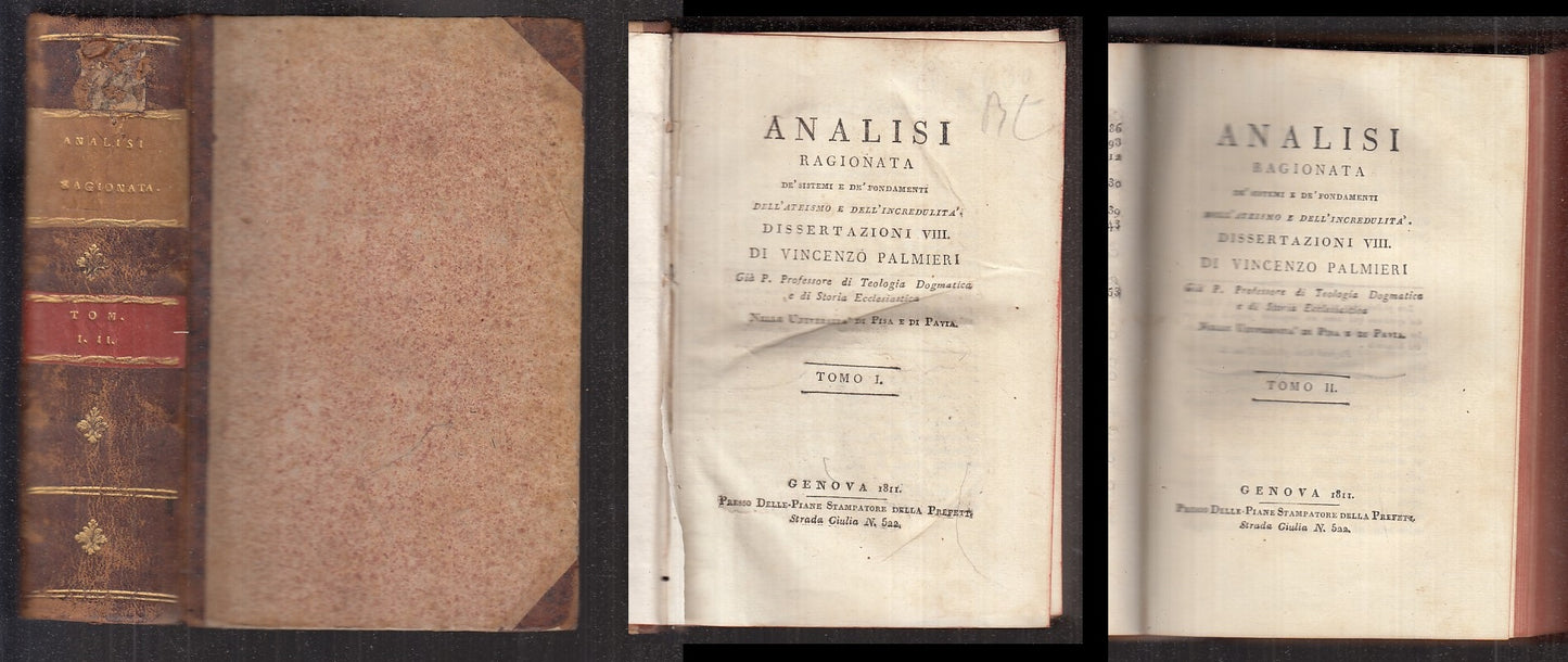 LH- ANALISI RAGIONATA TOMI I e II - VINCENZO PALMIERI ---- 1811- C- XFS107