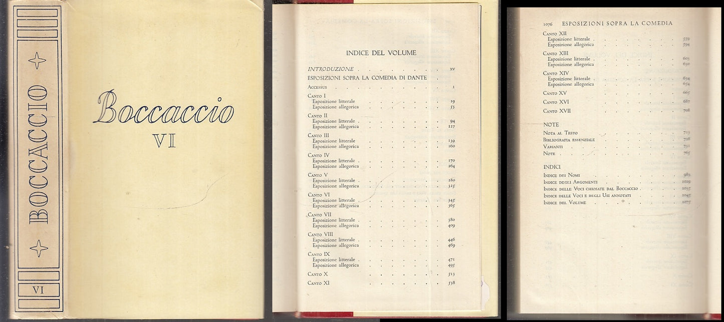 LN- BOCCACCIO VI TUTTE LE OPERE -- MONDADORI- I CLASSICI- 1a ED.- 1965- CS-XFS68