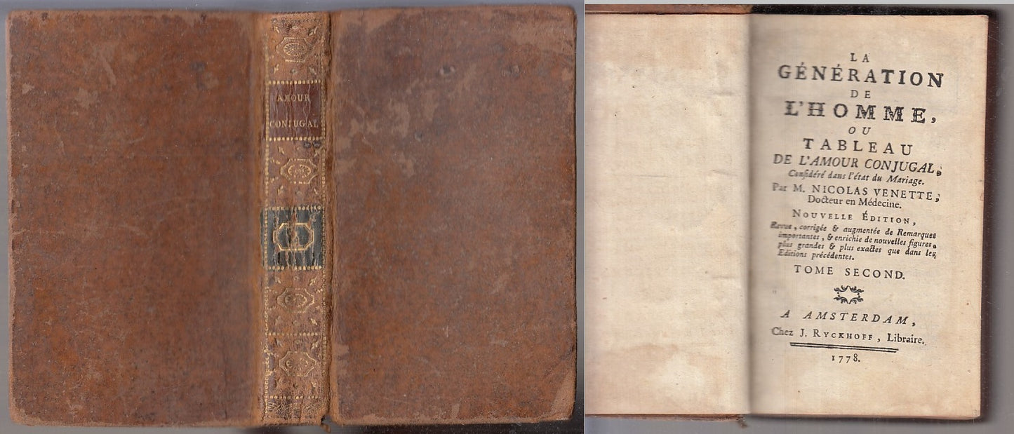 LH- LA GENERATION DE L'HOMME TOME II SETTECENTINA - VENETTE ---- 1778- C- XFS105