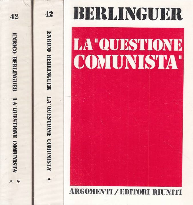 LS- LA "QUESTIONE COMUNISTA" 2 VOLL. - BERLINGUER - RIUNITI --- 1975 - B - YTS26